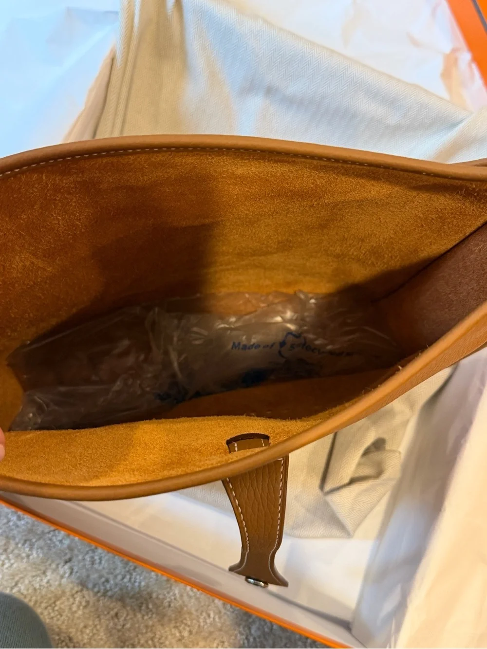 Hermès Evelyne III 29 Shoulder Bag in Gold Clemence Bull Calfskin Leather